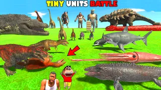 TINY UNITS BATTLE🔥SHINCHAN vs CHOP vs AMAAN-T in Animal Revolt Battle Simulator