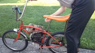 Starting up the Schwinn Motorbike