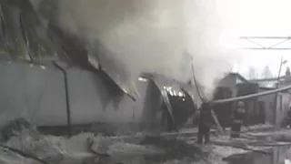 Пожар на складе в Мытищах
