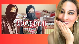 REAKSI Putri Ariani Cover of Alone Part II - Alan Walker Original