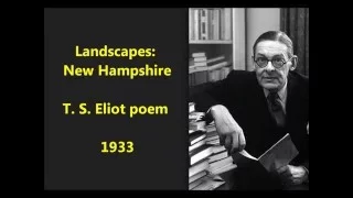 "New Hampshire" T. S. Eliot poem from 1933 read by Sir Alec Guinness