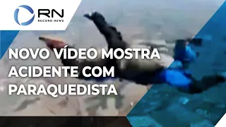 Novo vídeo mostra acidente com paraquedista