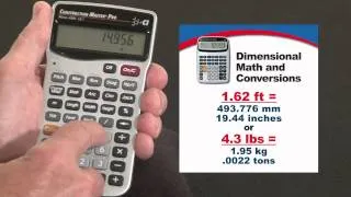 Construction Master Pro DT Dimensional Math and Conversions How To