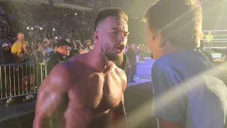 Austin Theory Entrance and Funny Fan Interaction (WWE Supershow, Kennewick, WA, 9/16/23)