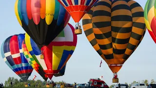 Hot Air Balloons Launch Timelapse