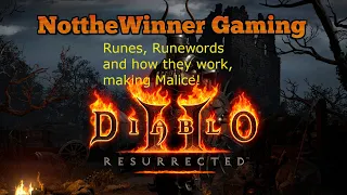 Diablo 2 Resurrected Runes, Runewords and how they work! Making Malice Runeword Sword!!!