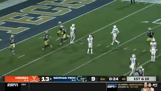 Virginia player forgets to call for fair catch