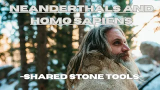 SHARED TECHNOLOGY Used by Neanderthals and Homo Sapiens #primitivetechnology #caveman #stonetools