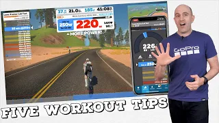 FIVE ZWIFT Workout Tips: Companion App Tricks // Interface Tips // Interval Skips 🚲📊