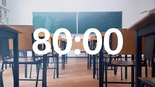 📝School Exams Ambience 📚80 minutes Ambient Exam Hall Sounds Timer (1 hour 20 min.)