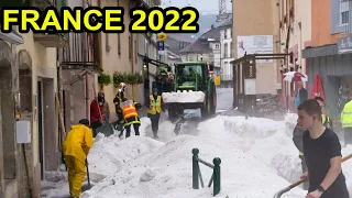 Powerful hail in France