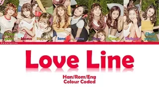 TWICE (트와이스) LOVE LINE LYRICS (Han/Rom) COLOUR CODED