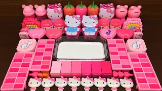 PINK HELLO KITTY !!!  Mixing Random Things into GLOSSY Slime!!! Series #209 Satisfying Video!!!