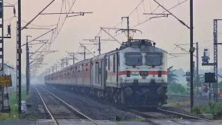 Super speedy New Delhi Howrah POORVA EXPRESS (Via Varanasi, Gaya) sprints past Gobra at high speed