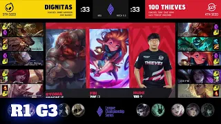 100 vs DIG - Game 3 | Round 1 LCS 2021 Mid-Season Showdown | 100 Thieves vs Dignitas G3 full game