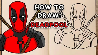 How to draw and colour! DEADPOOL (step by step drawing tutorial)