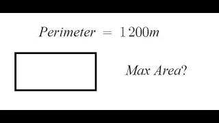 Grade 11 Math - Finding max area of a rectangle given perimeter (lesson 3.2)