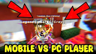 Destroying Overconfident PC Player in Bedwars || PC vs MOBILE || Blockman Go