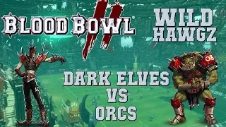 Blood Bowl 2 - Dark Elves (the Sage) vs Orcs (Gojira) - Wild Hawgz - S2G4