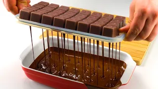 將裝了融化巧克力的冰塊模具翻過來 - 9個浪漫時光的食譜創意