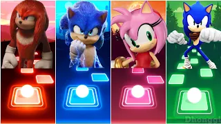 Knuckles | Sonic The Hedgehog | Amy Rose | Sonic Boom || Coffin Dance | TilesHop EDM Rush! | Dhonggi
