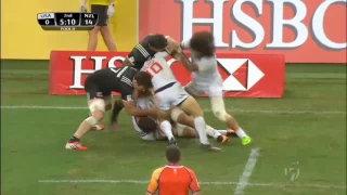 (HD) Singapore 7s | USA v New Zealand | Pool D | Full Match Highlights | Rugby Sevens