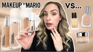 MAKEUP by MARIO SURREALSKIN FOUNDATION | DETAILED REVIEW, WEAR TEST, vs HAUS LABS,CHANTECAILLE