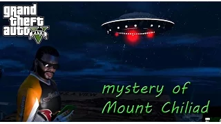 GTA 5 - НЛО на горе Чилиад и спэйсдокер. Mystery Mountain Chiliad. UFO #1