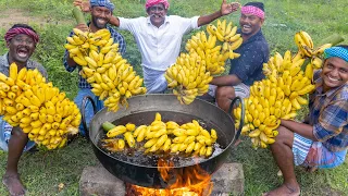 BANANA OIL FRY | Banana Balls Recipe | Pazham Bonda | Cooking Sweet Banana Bonda Recipe In Village