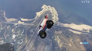 GTA 5 MONSTER CAR JUMP FROM UFO