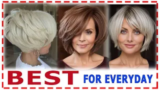 The best 💕haircuts for every day that will make you attractive.Bob haircuts with a voluminous crown.