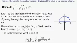 Using the Residue Theorem for improper integrals involving multiple-valued functions