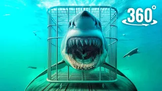 Thrilling 360° VR Experience: Surviving a Shark Attack in a Cage