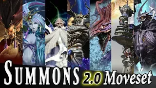 Summons 2.0 (Rework) Moveset + Detail - Dissidia Final Fantasy NT (DFFAC/DFFNT)