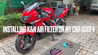 How to install K&N Airfilter | CBR 600 F4