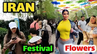 Walking in IRAN 2024 | Most Crowded Grand Flowers Festival in the Karaj city ایران