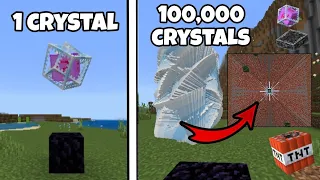 1 end crystal vs 100,000 end crystals (Hindi) | Minecraft bedrock