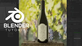 Product Rendering in Blender: Wine Bottle Modeling, Texturing, Lighting
