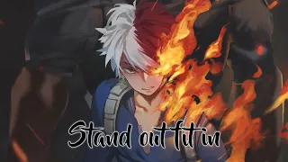 「Nightcore」→ Stand Out Fit In (Lyrics) | (ONE OK ROCK)