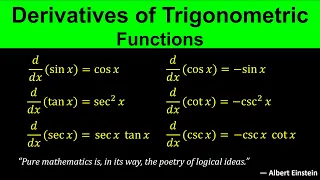 Derivatives of Trigonometric Functions | Product Rule and Quotient Rule | Trig Derivatives |Calculus