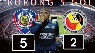 AMAZING !!!  Piala presiden Arema vs Semen Padang 5 - 2 2017. All goals & SKill