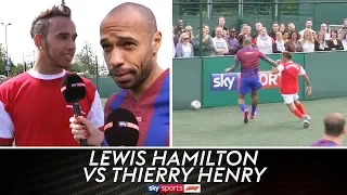 Lewis Hamilton vs Thierry Henry & Jamie Carragher | 5-A-Side Football Grudge Match!