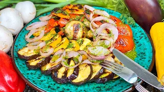 Grilled vegetables with delicious restaurant dressing