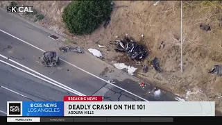 1 dead following violent crash on 101 Freeway in Agoura Hills