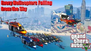 GTA V: Every Helicopters Falling from the Sky Best Extreme Longer Crash and Fail Compilation