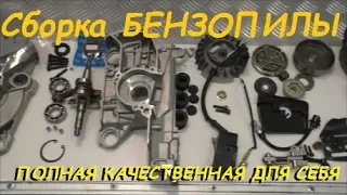 Полная сборка бензопилы  ВСЕ НЮАНСЫ И ДОРАБОТКИ / Complete assembly of chainsaws ALL nuances