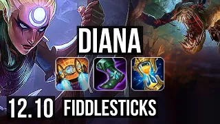 DIANA vs FIDDLESTICKS (JNG) | Rank 2 Diana, 65% winrate, 10/3/16, Rank 11 | NA Challenger | 12.10