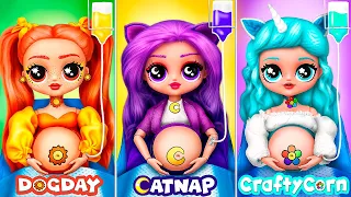 CatNap, DogDay & CraftyCorn Became Mommies! 32 DIYs for LOL OMG