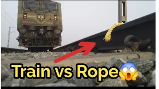 Train vs Rope test 😱#crazy #experiment