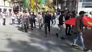 Fransa'nın Marsilya kentinde YPG destekçileri operasyonu protesto ettiler | Barış Pınarı Harekâtı